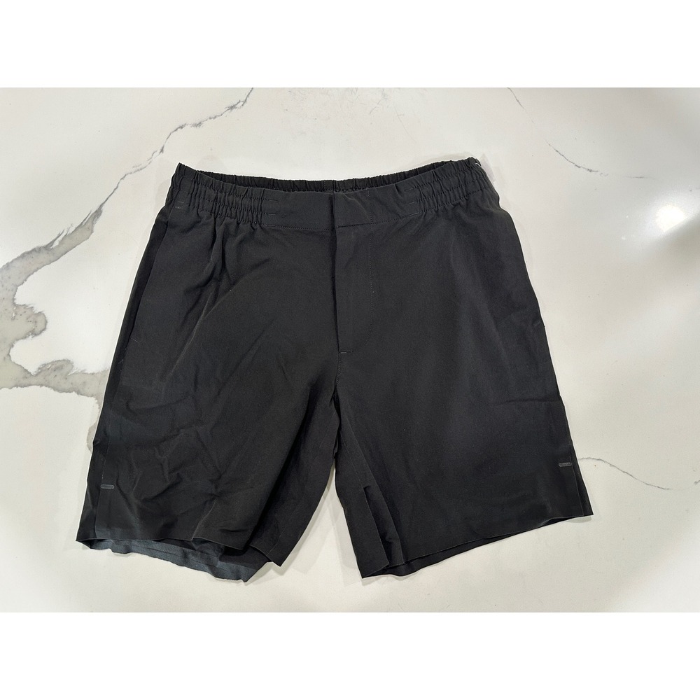 Banana Republic Aiden Shorts Mens Small Black Nylon Spandex Performance 7 Inseam